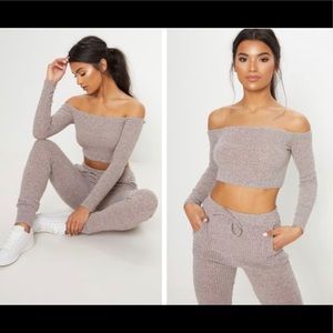 Pretty Little Thing Stone Bardo Knit Set